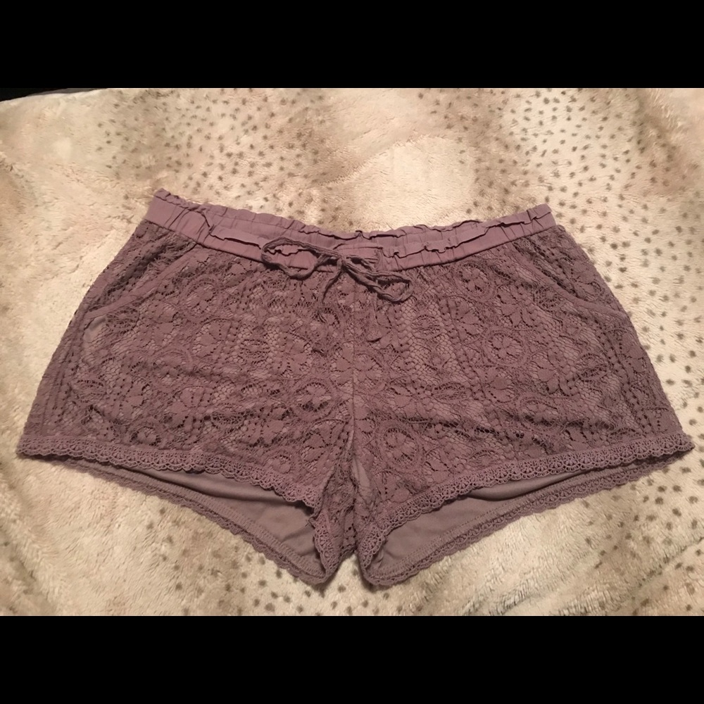 Light Purple Lace Shorts